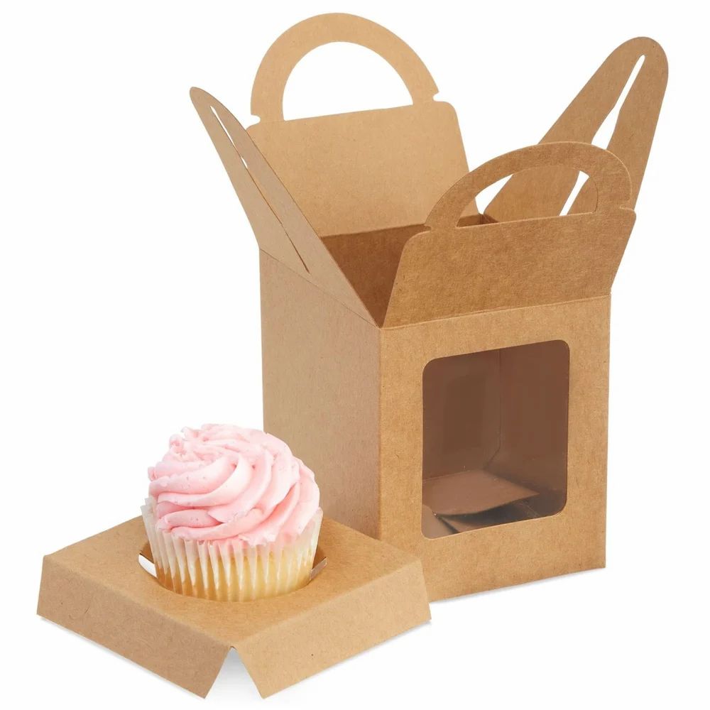 Printed cupcake packaging box, view 4