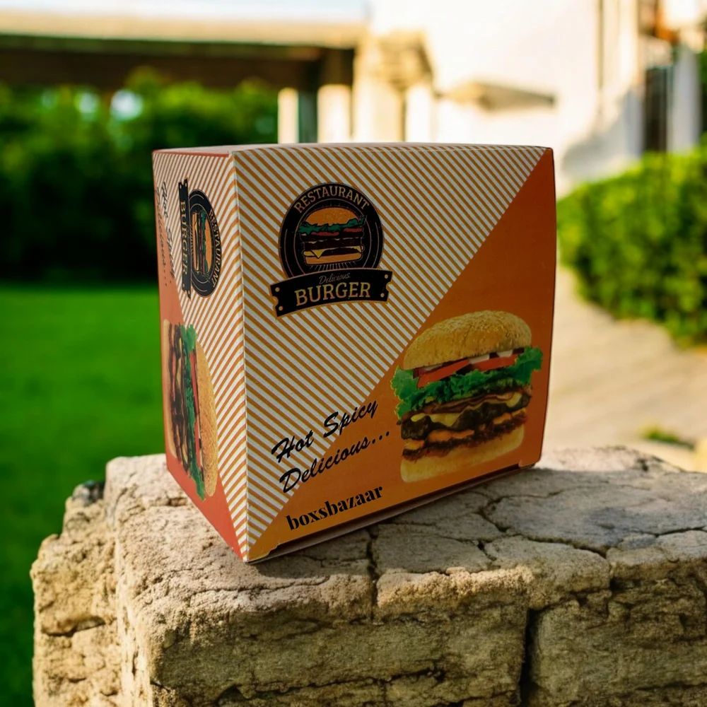Brown Regular Burger Box, view 4