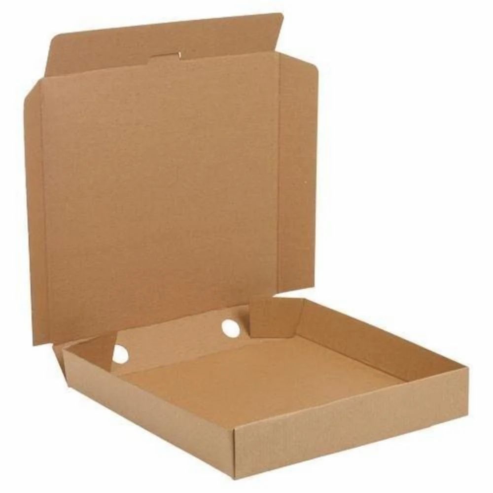Brown corrugated pizza box — 6 inch