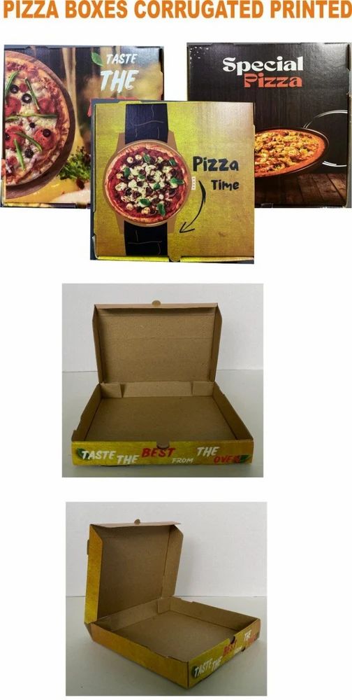 Printed corrugated pizza box — 10 inch