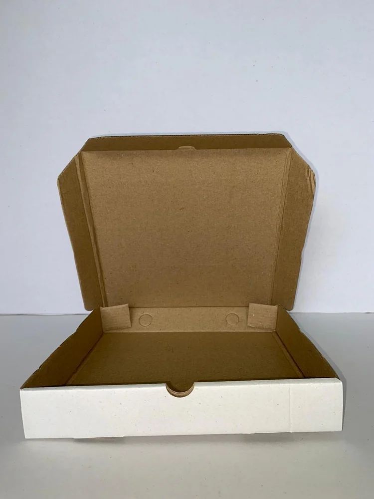 Printed white pizza box — 7.5 inch